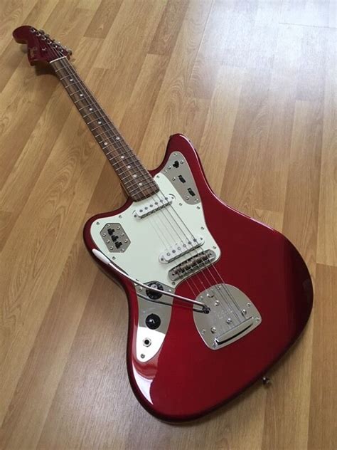 Ultra rare left handed Fender Jaguar electric guitar. Made in Japan